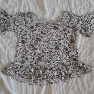 A soft floral print shirt